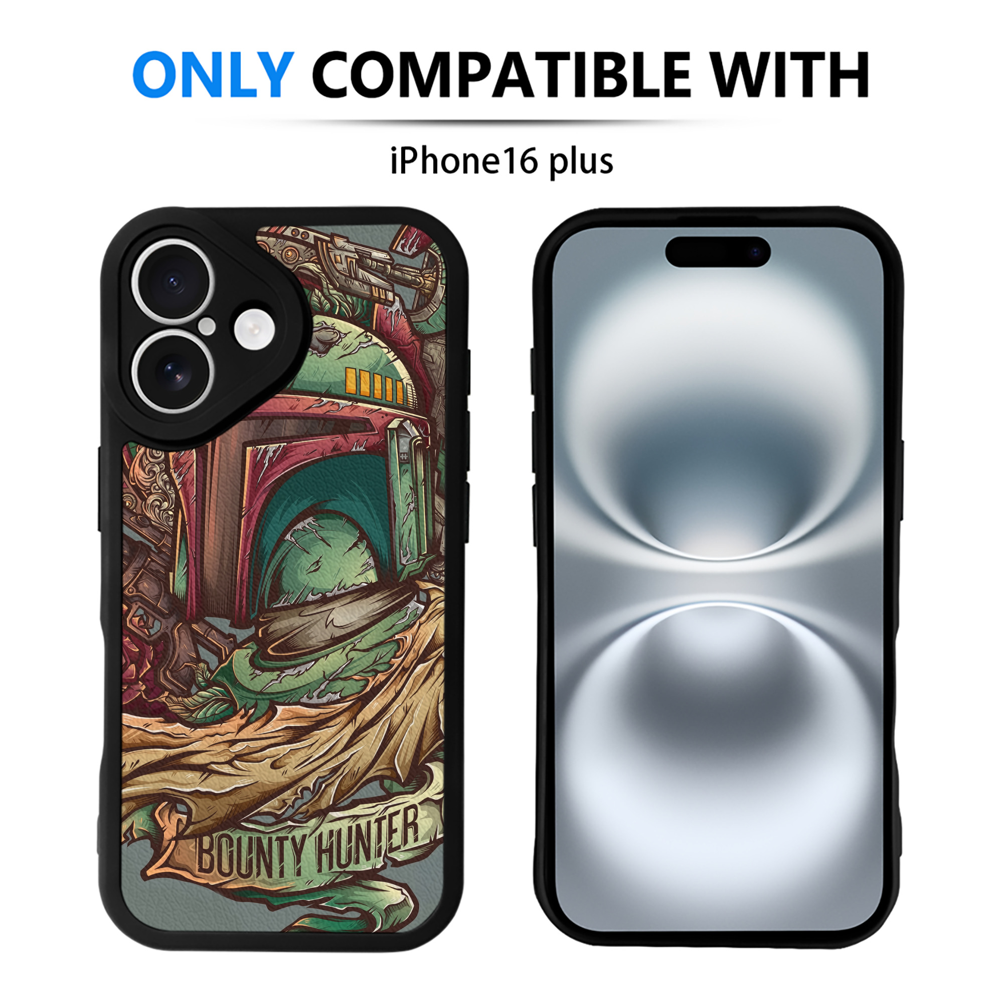 （画像用） スター・ウォーズ Star Wars 【iPhone 16シリーズ対応】シリコンスマホケース（レザー調） 材質：シリコン